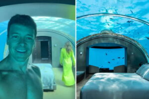 Rodrigo Faro dorme em quarto submarino nas Maldivas