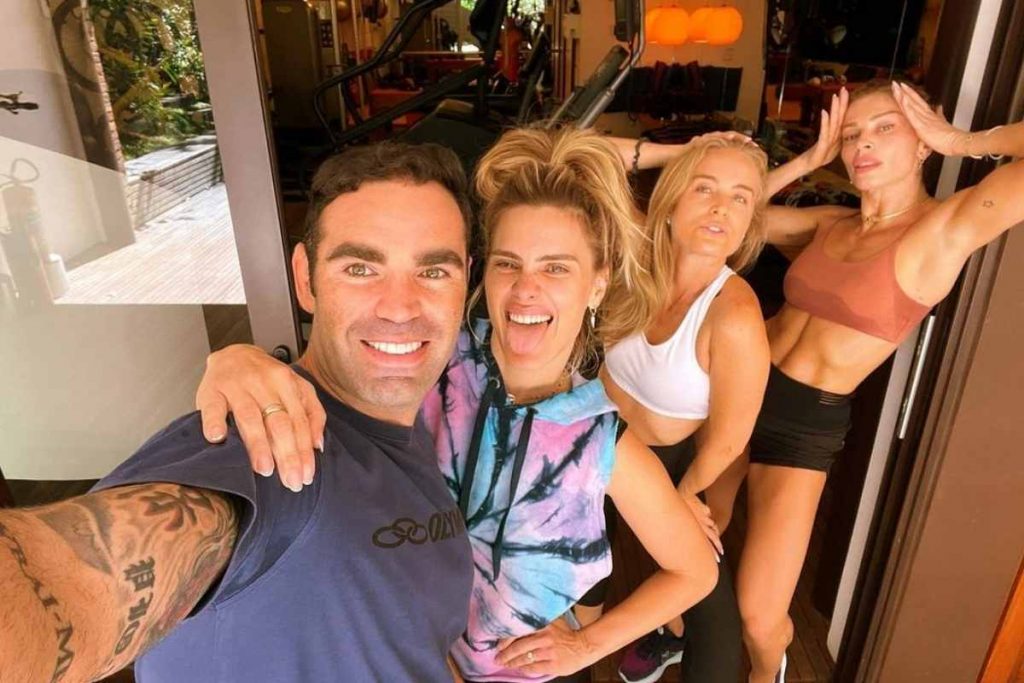 Chico Salgado com Carolina Dieckmann Angélica e Grazi Massafera