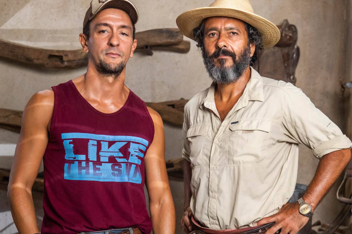 José Leôncio (Marcos Palmeira) e José Lucas (Irandhir Santos) em Pantanal