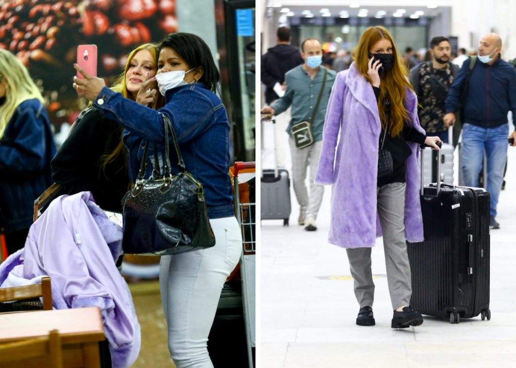 Marina Ruy Barbosa em aeroporto