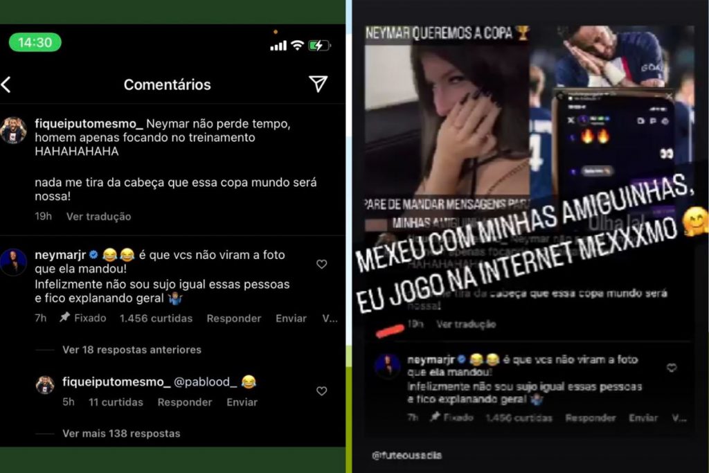 Neymar é exposto nas redes sociais após trocar dms