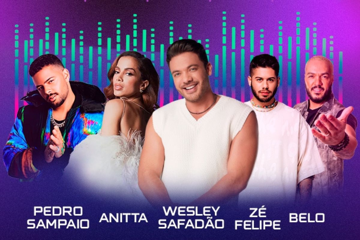 Wesley Safadão, Anitta, Zé Felipe, Belo e Pedro Sampaio