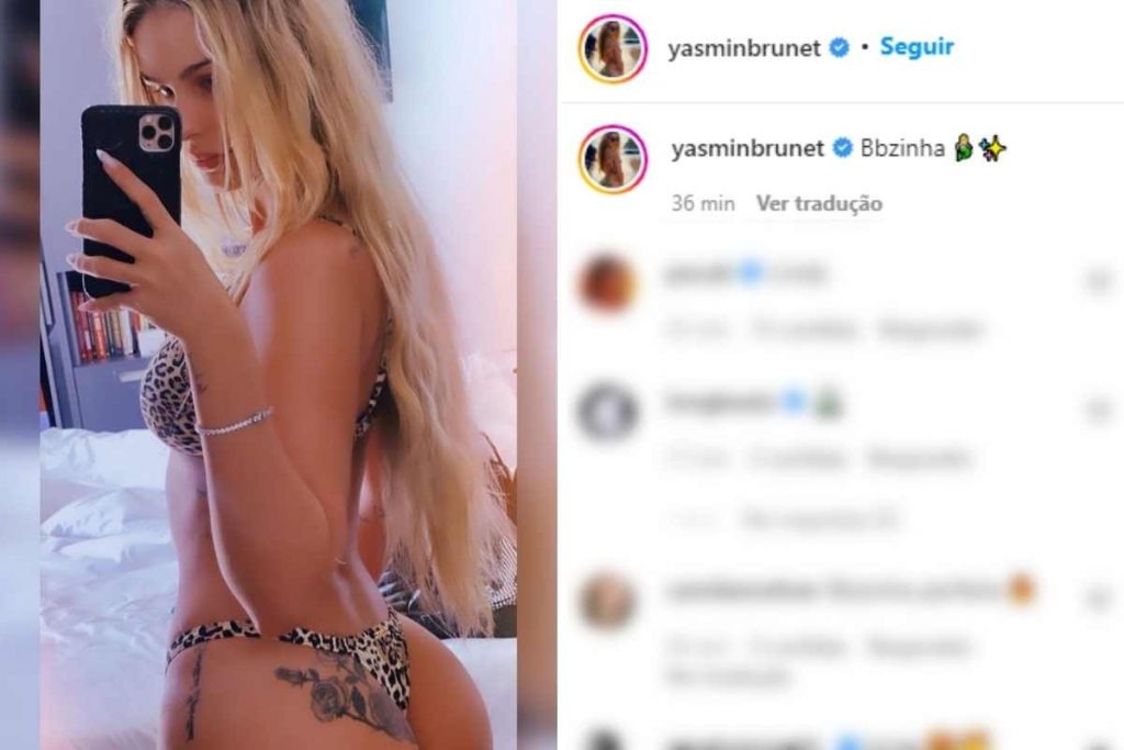 Postagem Instagram Yasmin Brunet