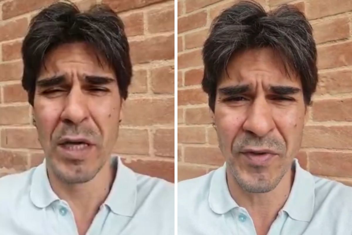 André Gonçalves se retrata com a filha em um vídeo aberto, nas redes sociais
