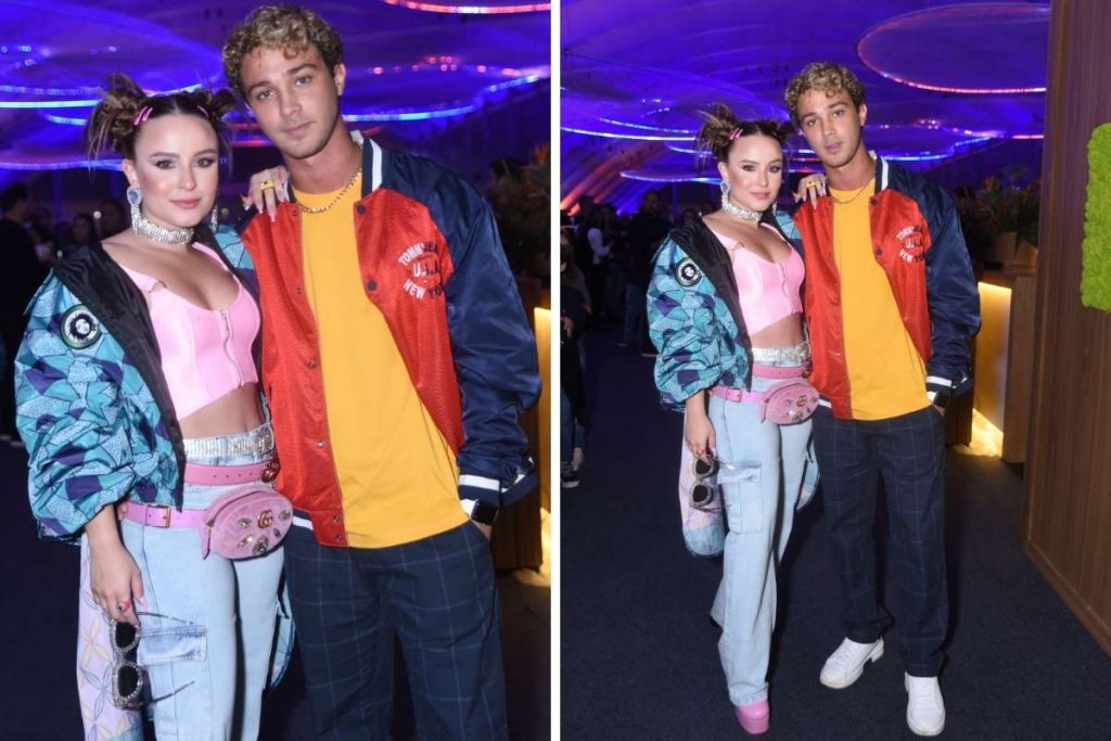 Larissa Manoela e José Luiz Frambach em lounge do Rock in Rio