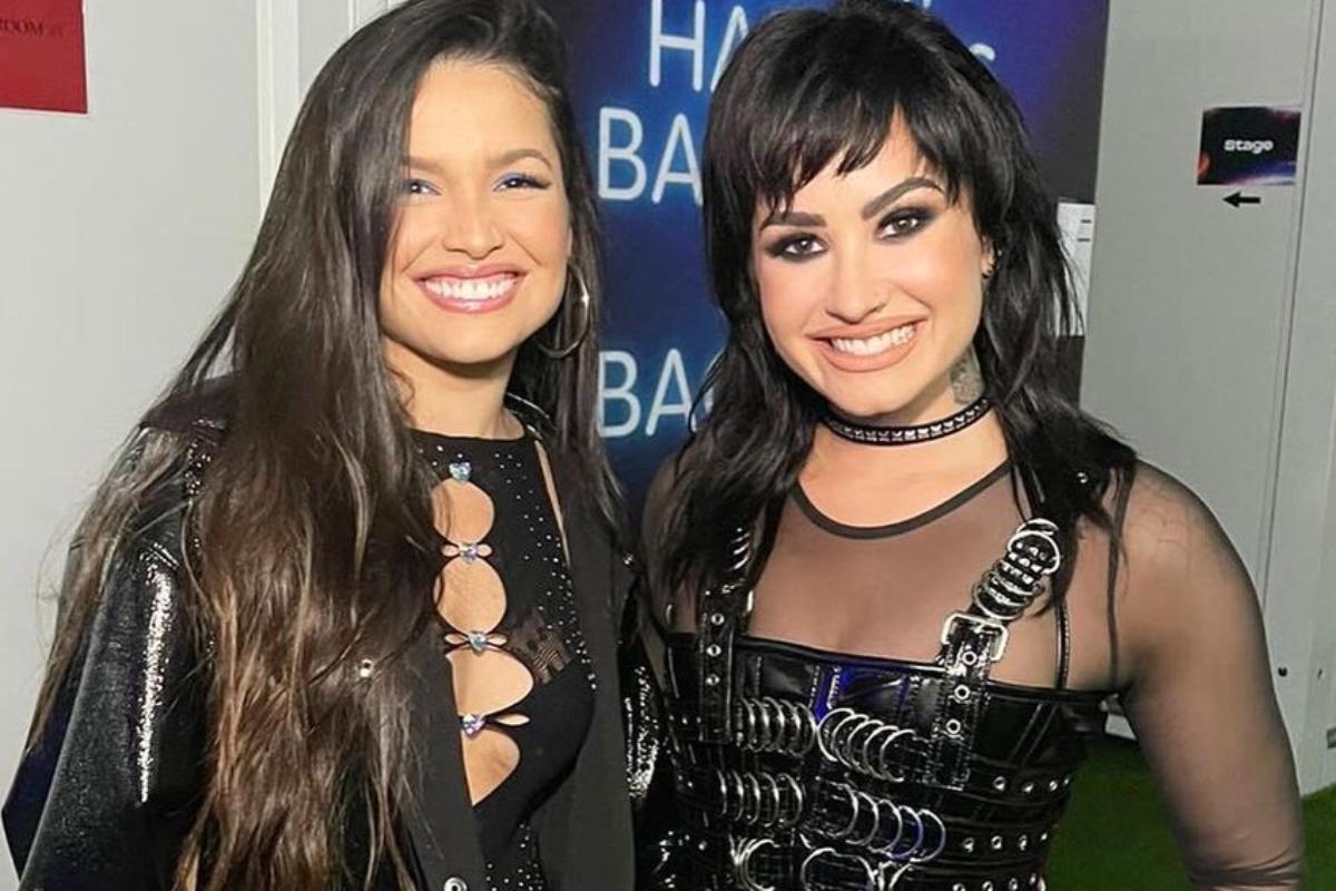 Demi Lovato comemora encontro com Juliette durante Rock in Rio 2022