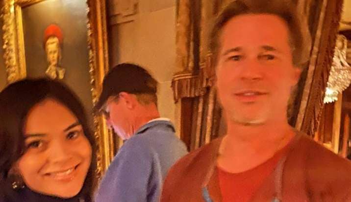 Irmã de Juliana Paes tira foto com Brad Pitt e surpreende: “Zerei a minha vida”