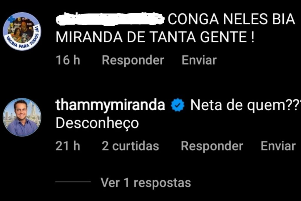 postagem-thammy-miranda-1024x683-1 Postagem de Thammy Miranda questionando parentesco de Bia Miranda