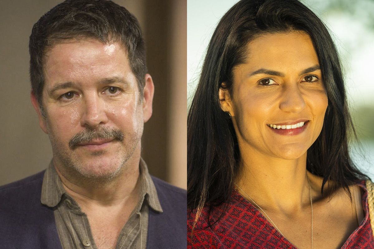 Tenório (Murilo Benício) e Zefa (Paula Barbosa) em Pantanal