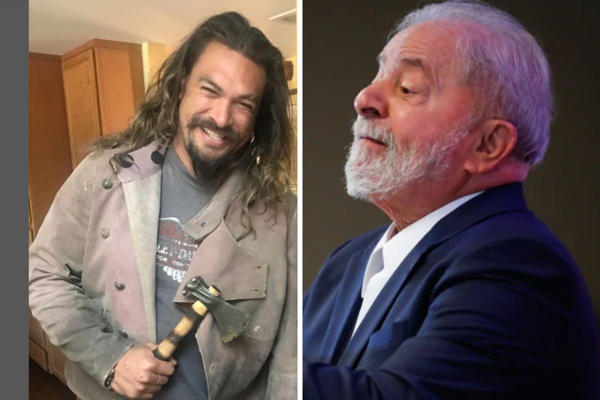 Fotomontagem Jason Momoa e Lula