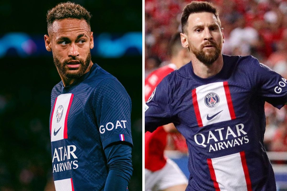 Neymar e Messi em jogo do Paris Saint-Germain
