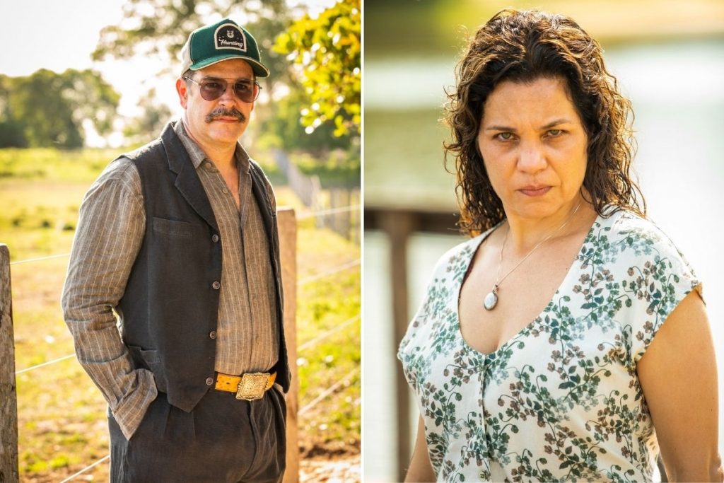 Tenório (Murilo Benício) e Maria Bruaca (Isabel Teixeira) em Pantanal