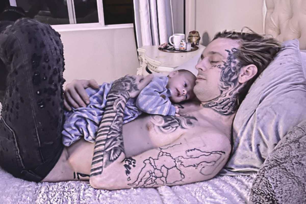 Aaron Carter e o filho Prince Lyric