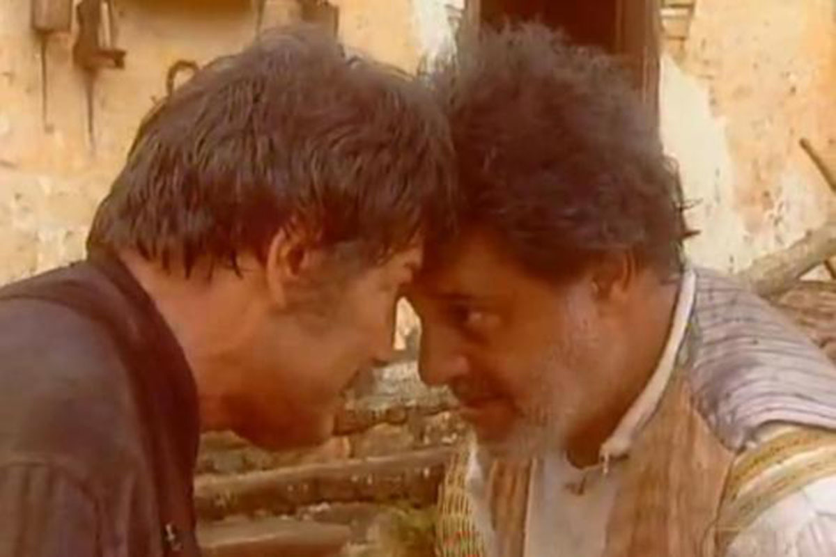 Antônio (Antônio Fagundes) e Giuseppe (Tarcísio Meira) em O Rei do Gado