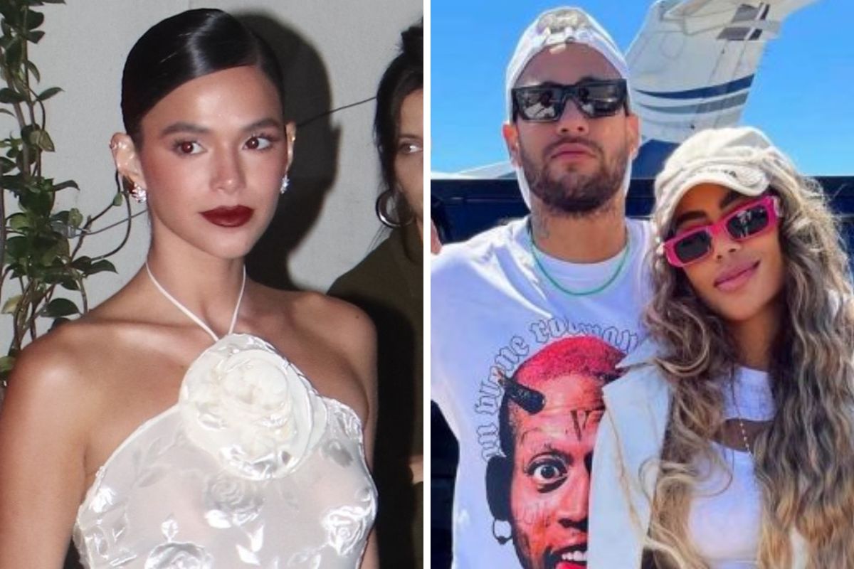 Bruna Marquezine e Neymar com a irmã, Rafaella Santos