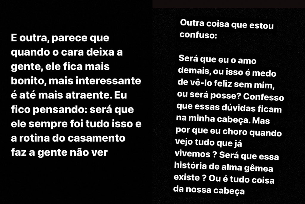 O humorista refletiu sobre o fim do casamento