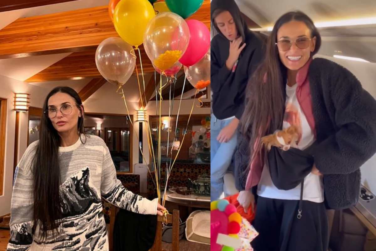 Demi Moore celebrando seus 60 anos