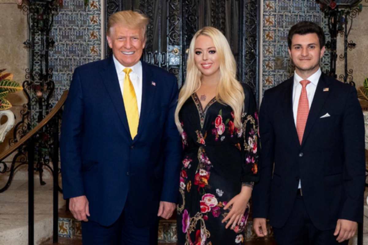 Donald Trump com a filha Tiffany e o genro Michael Boulos