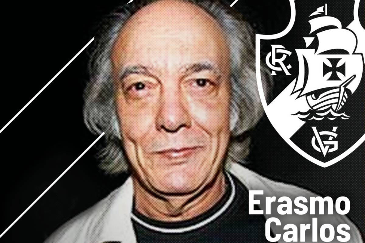 erasmo carlos em foto com símbolo do vasco da gama