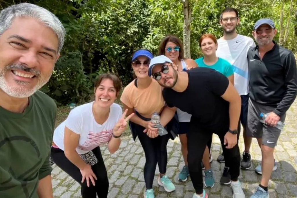 William Bonner, Fátima Bernardes, Natasha Dantas, Tulio Gadelha, Vinicius Bonner e amigos