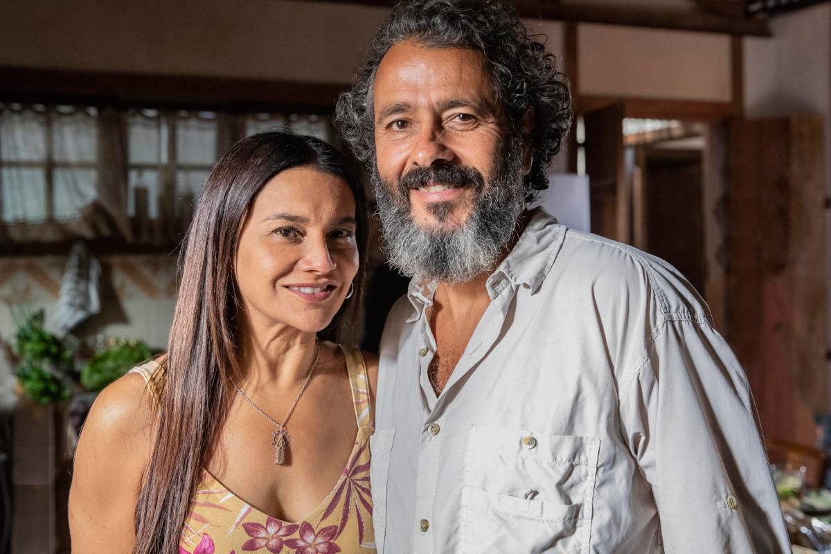 Filó (Dira Paes) e José Leôncio (Marcos Palmeira) em Pantanal
