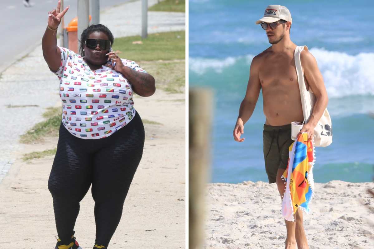 Jojo Todynho e José Loreto na praia