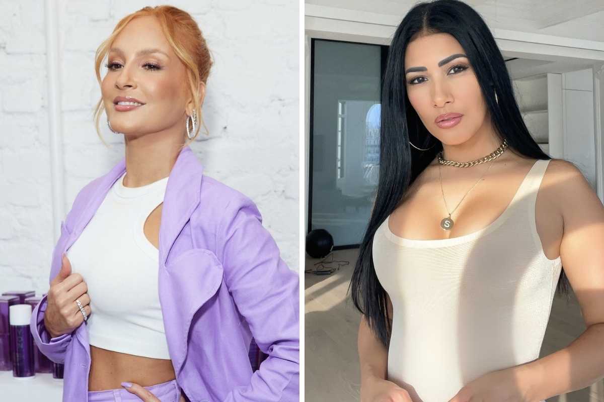 fotomontagem de retratos de claudia leitte e simaria