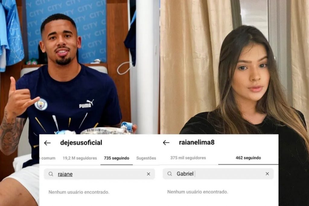 Gabriel Jesus e namorada deixam de se seguir