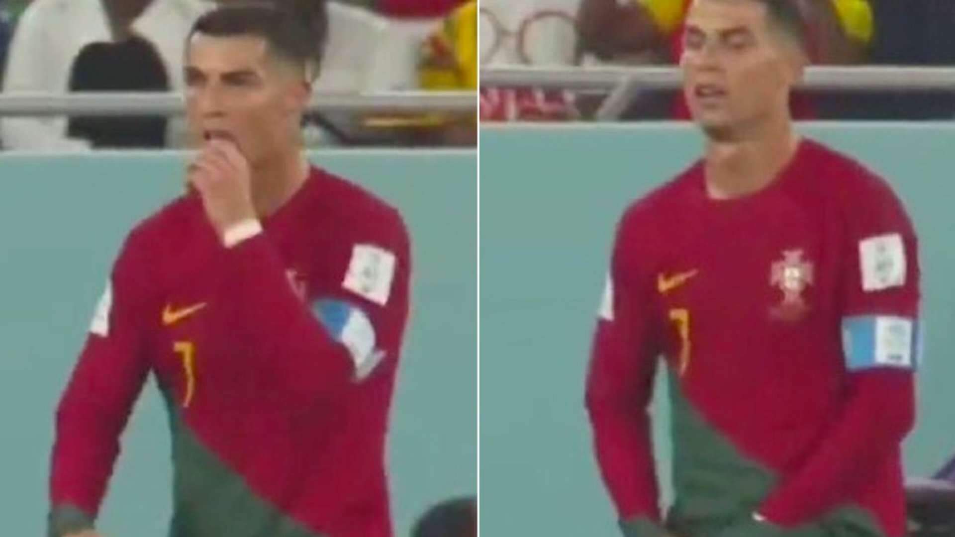 VÍDEO: Cristiano Ronaldo vira meme após enfiar a mão na cueca durante jogo