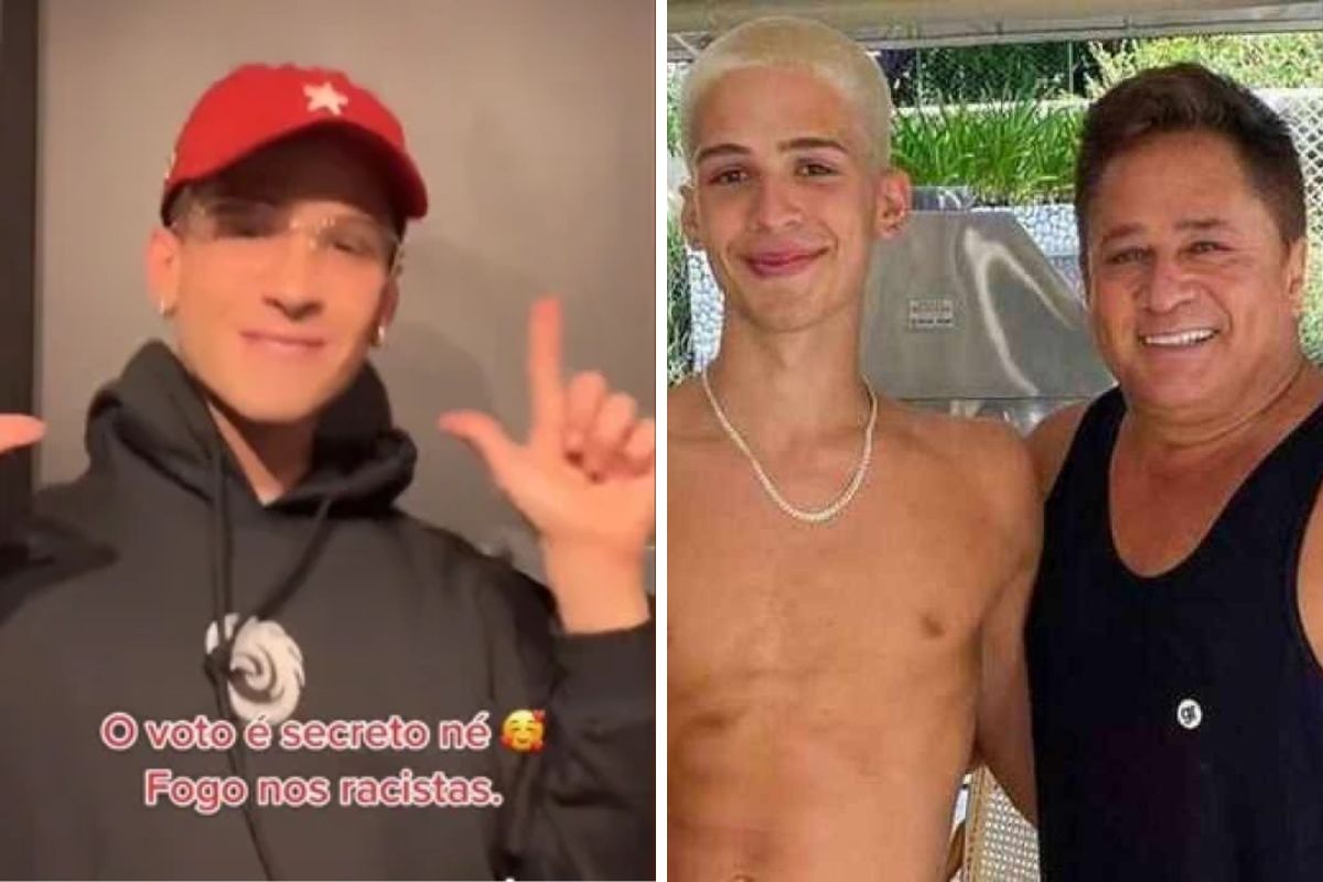 joão guilherme junto com o pai leonardo