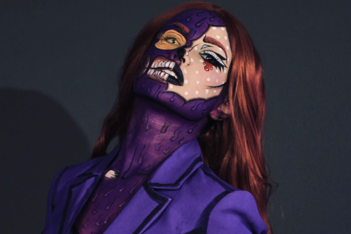 juliette freire posando estilosa com maquiagem de halloween