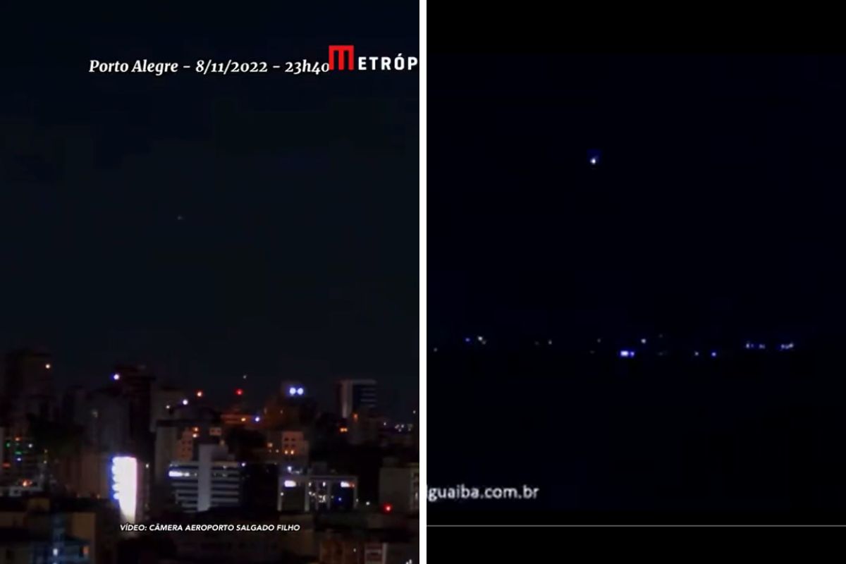 céu de porto alegre com luzes misteriosas