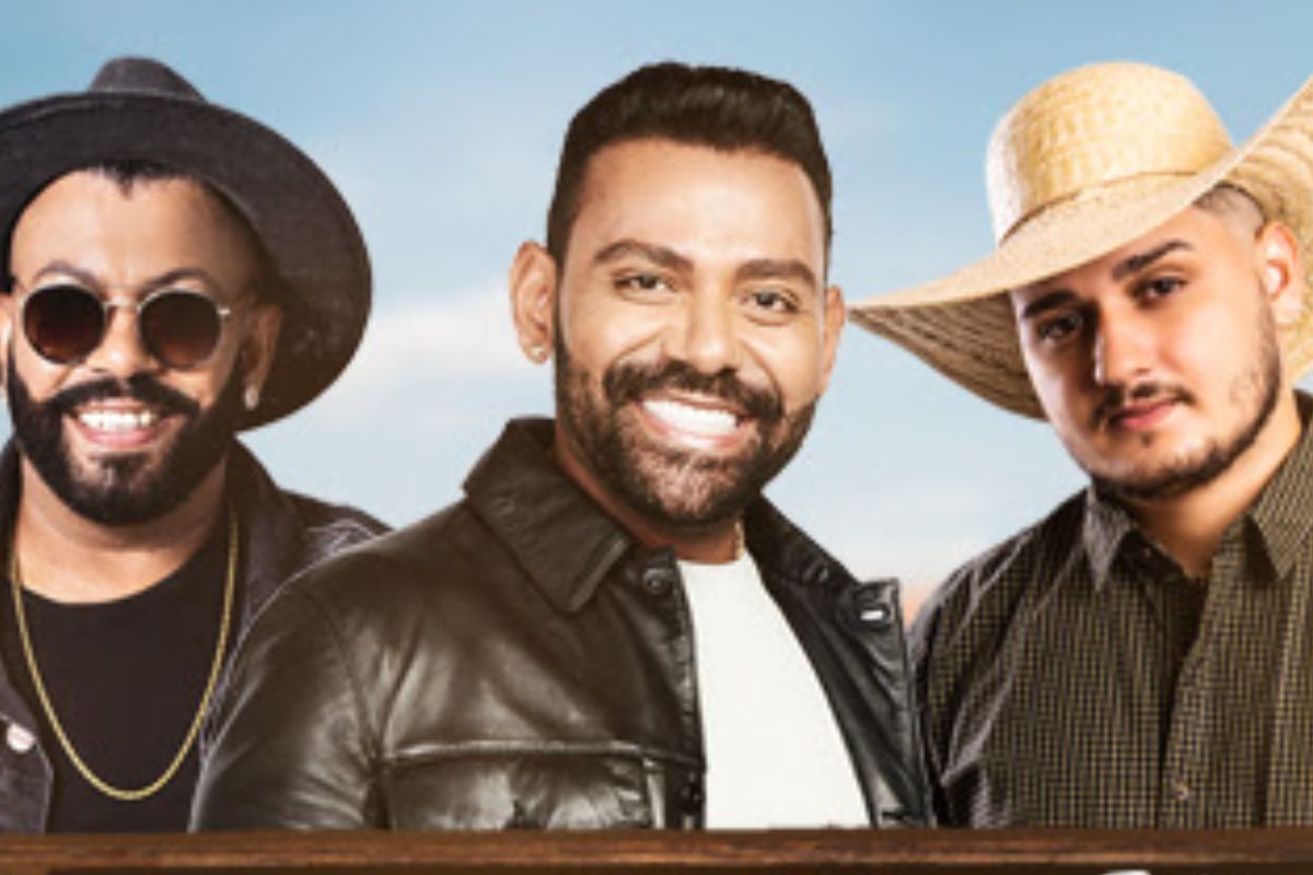 Pablo, Silvanno Salles e Biu do Piseiro em cartaz do show no CTN
