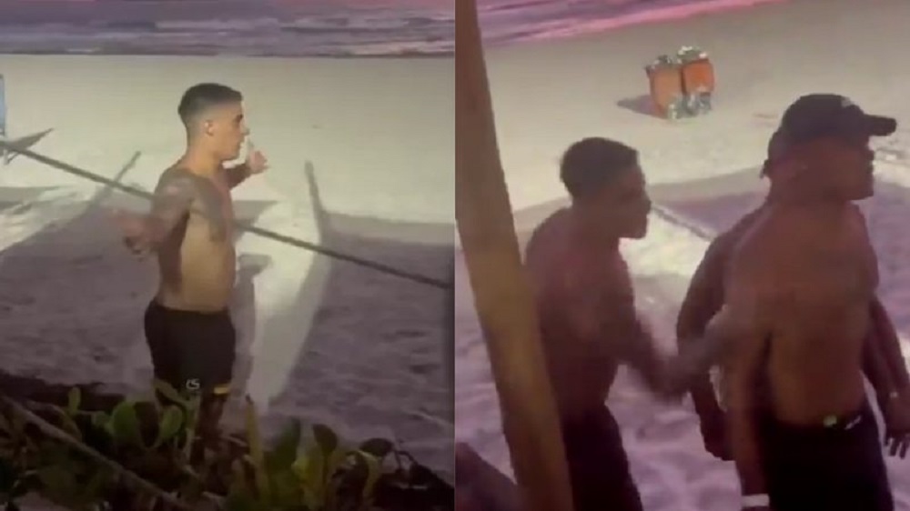 VÍDEO: Tiago Ramos se envolve em confusão e é flagrado agredindo homem em praia do RJ