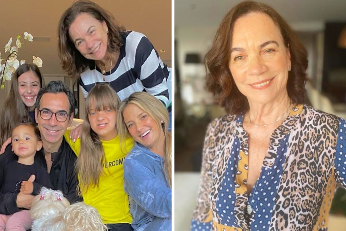 César Tralli com a mãe, Edna Tralli, Ticiane Pinheiro, Rafa Justus e a filha Manuela