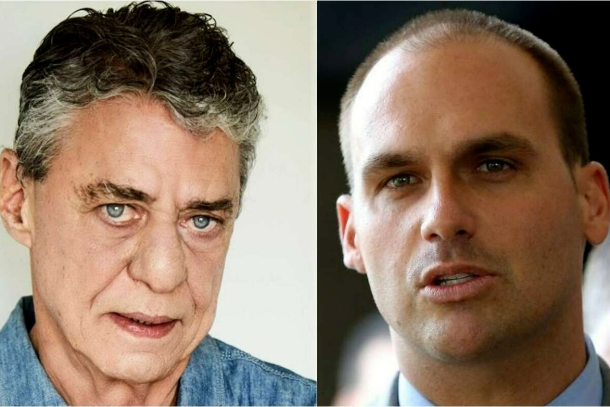Chico Buarque e Eduardo Bolsonaro