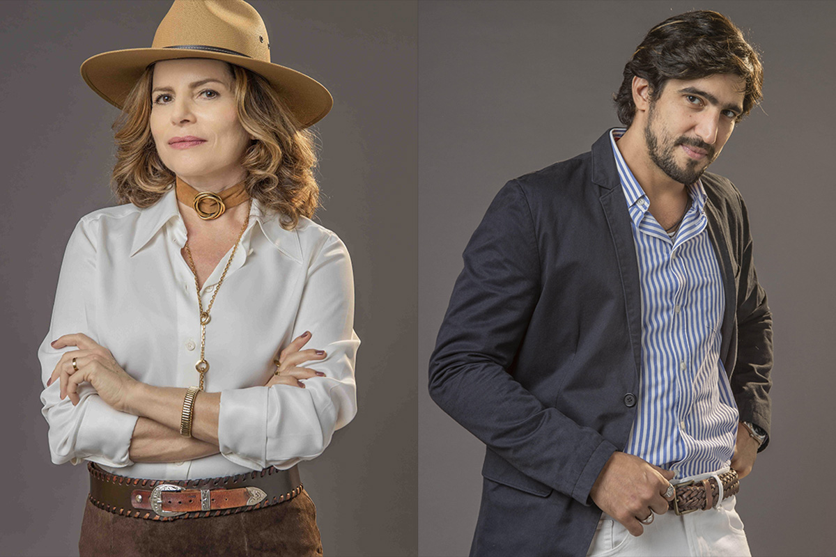 Deodora (Débora Bloch) e Tertulinho (Renato Góes) em Mar do Sertão