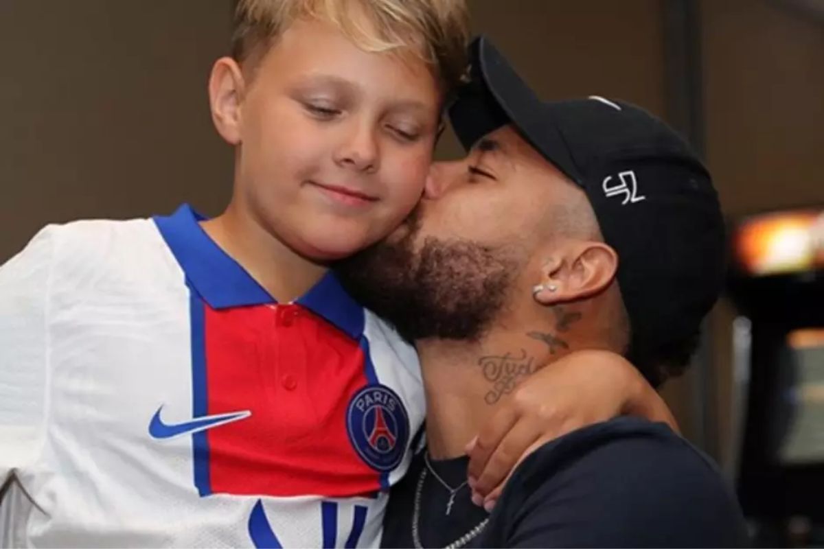 neymar com o filho