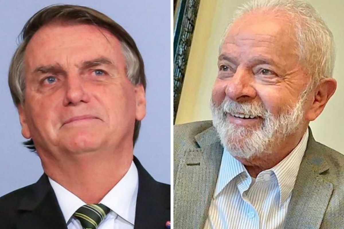 Fotomontagem Jair Bolsonaro e Lula