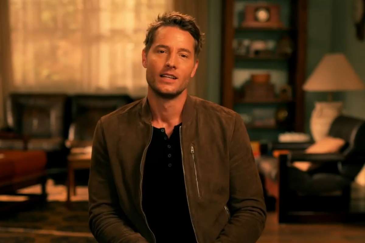 Justin Hartley em entrevista na TV