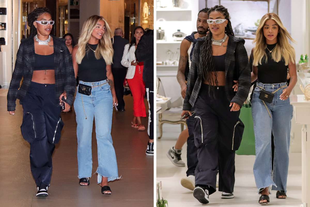 Ludmilla e Brunna Gonçalves passeaaram por shopping carioca no dia da final da Copa do Mundo do Catar