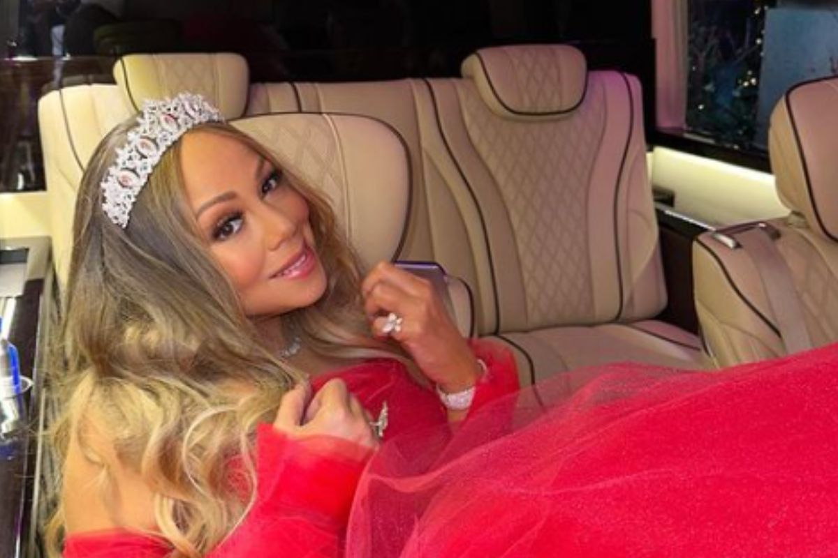 mariah carey vestido vermelho