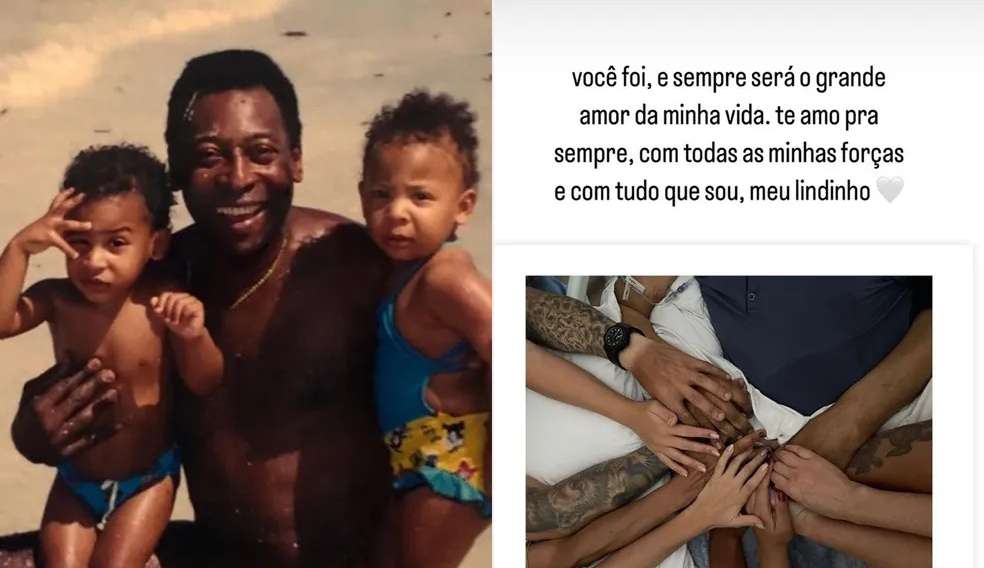 “Você foi e sempre será o grande amor da minha vida”, declara caçula do Rei Pelé