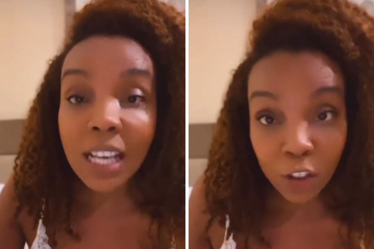 Thelma Assis irritada em vídeo