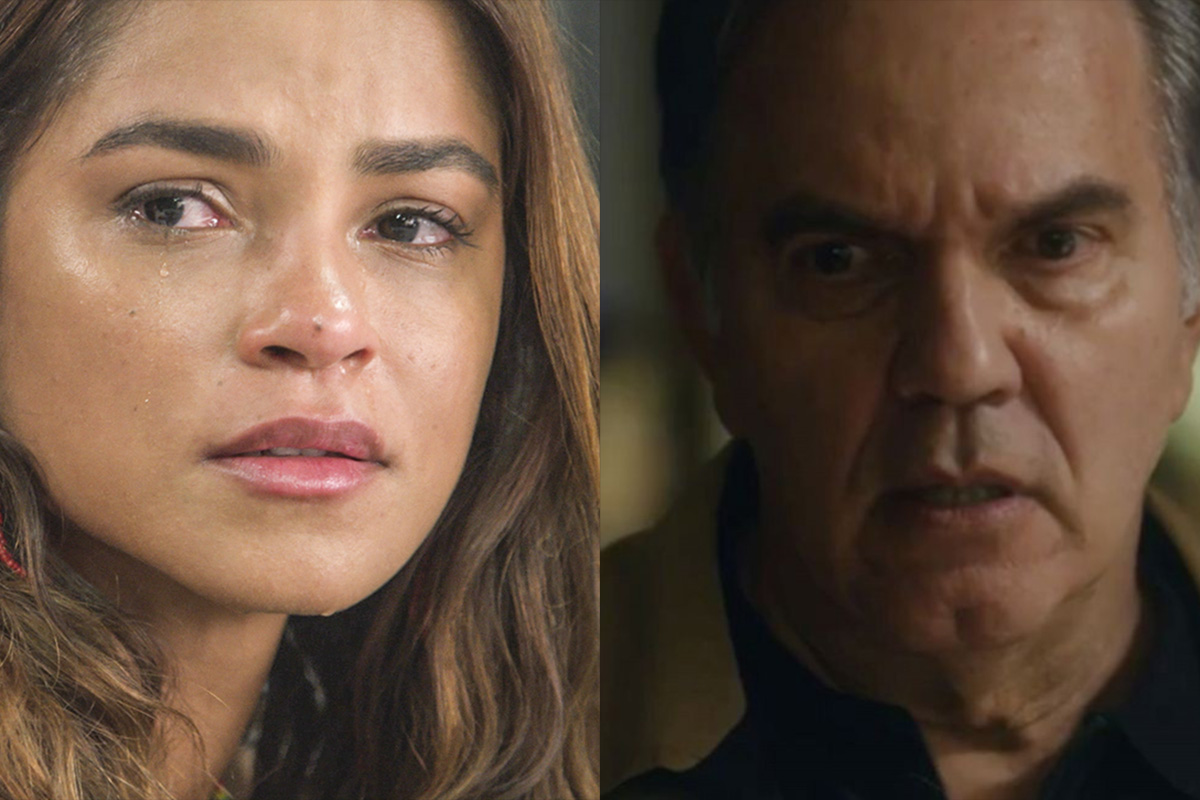 Brisa (Lucy Alves) e Guerra (Humberto Martins) em Travessia