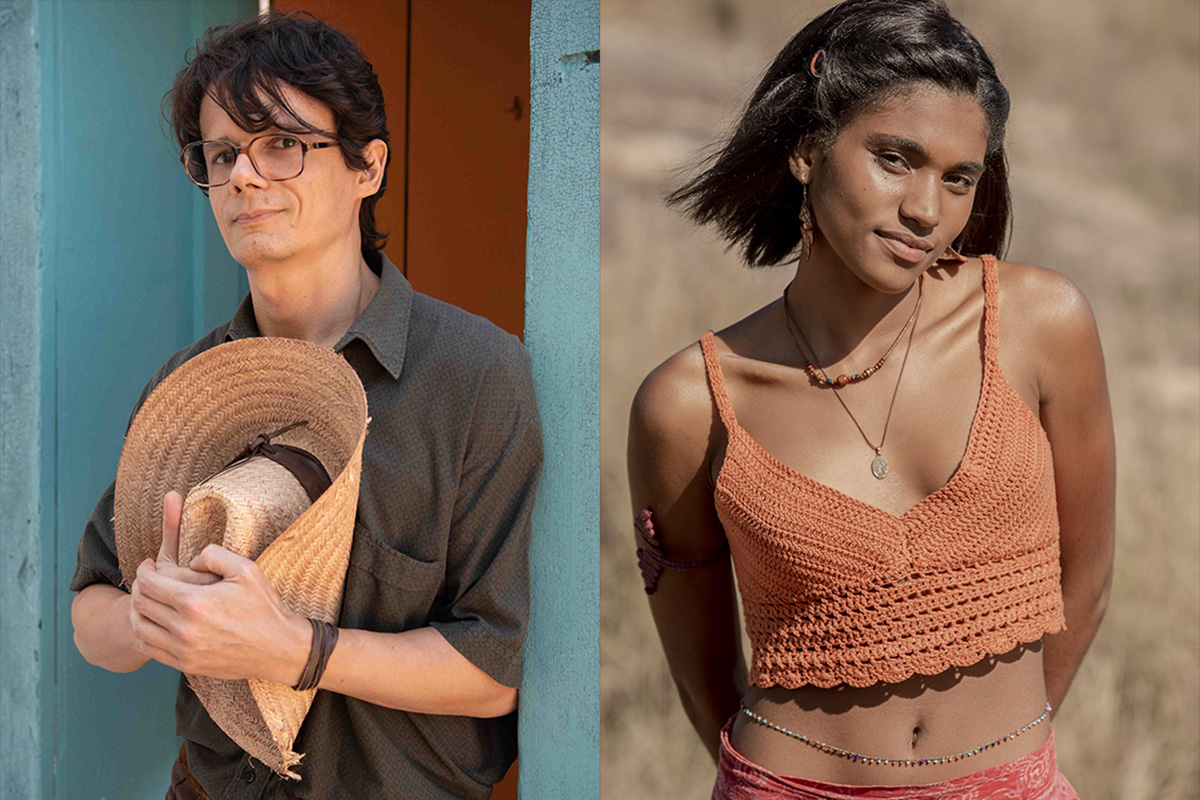 Firmino (Odilon Esteves) e Lorena (Mariana Sena) em Mar do Sertão