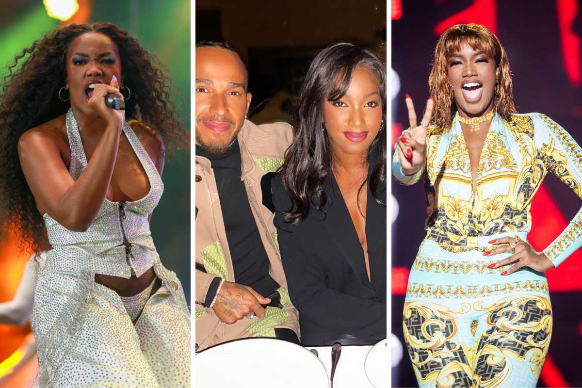 fotomontagem de iza no réveillon de copacabana, com lewis hamilton e no the voice brasil