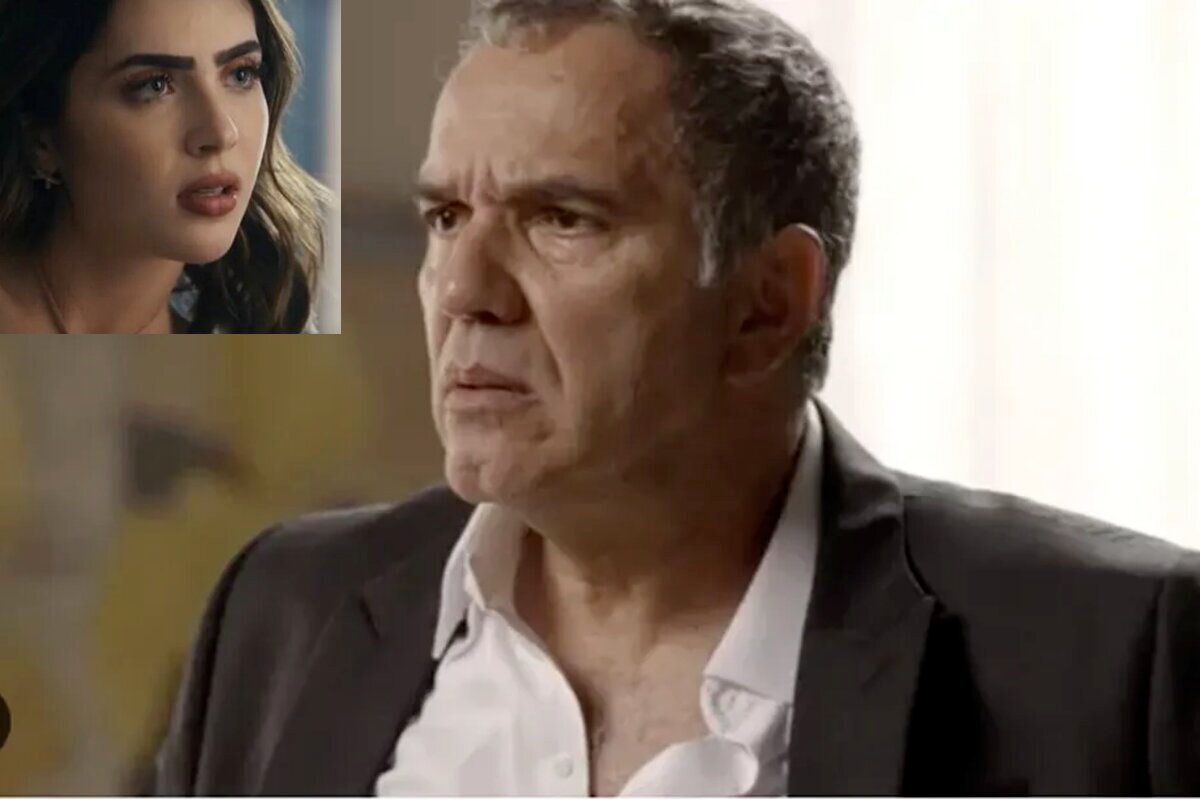 Guerra (Humberto Martins) e Chiara (Jade Picon) no detalhe