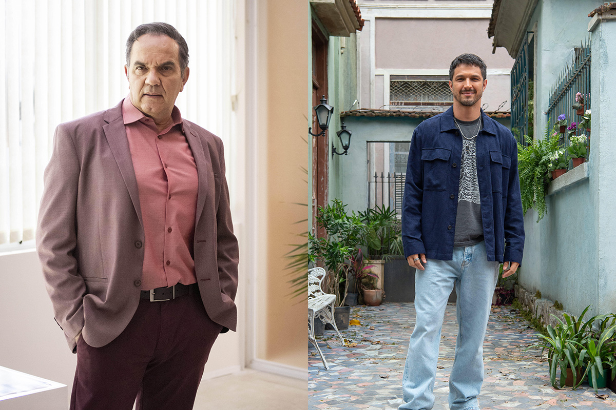 Guerra (Humberto Martins) e Oto (Rômulo Estrela) em Travessia