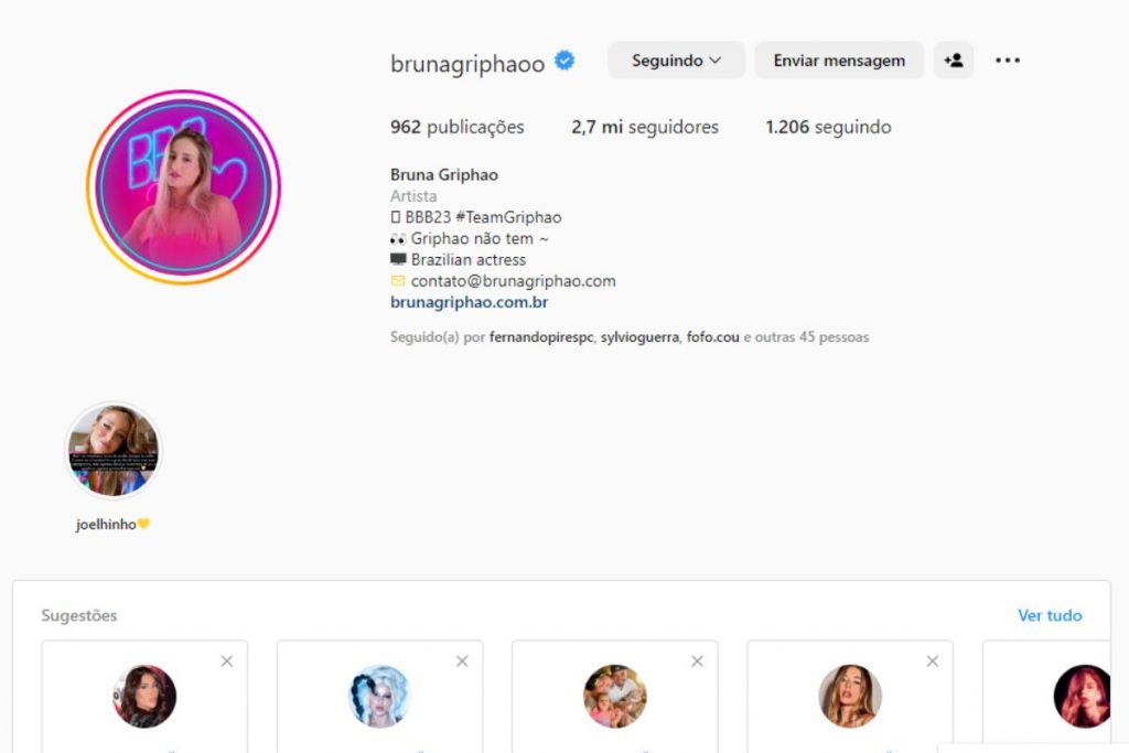 Instagram Bruna Griphao